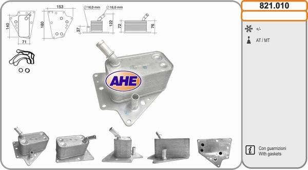 AHE 821.010 - Radiatore olio, Olio motore autozon.pro