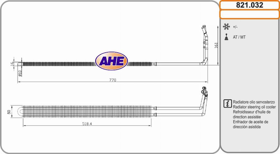 AHE 821.032 - Radiatore olio, Olio motore autozon.pro