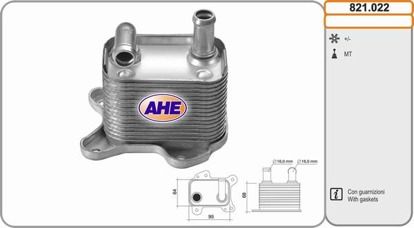 AHE 821.022 - Radiatore olio, Olio motore autozon.pro