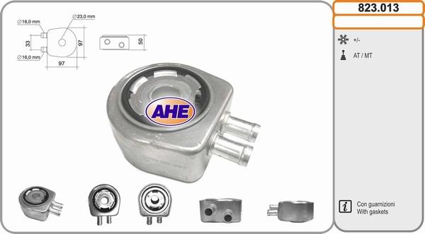 AHE 823.013 - Radiatore olio, Olio motore autozon.pro