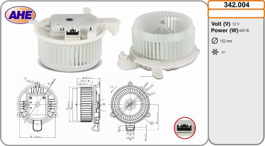 AHE 342.004 - Ventilatore abitacolo autozon.pro