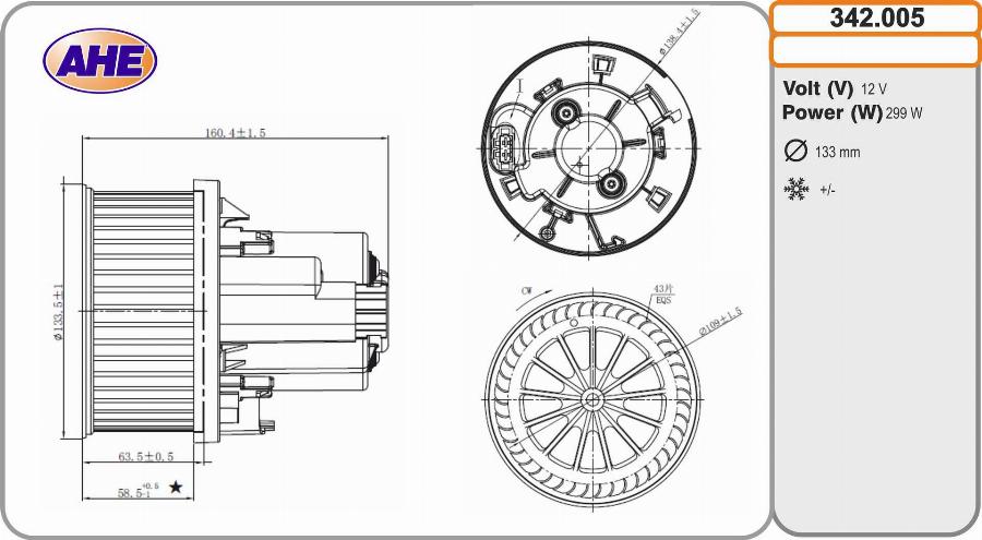 AHE 342.005 - Ventilatore abitacolo autozon.pro