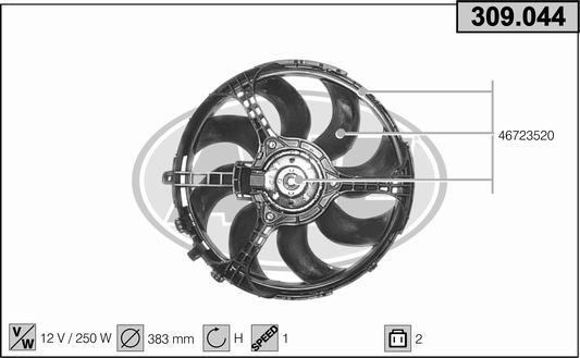 AHE 309.044 - Ventola, Raffreddamento motore autozon.pro