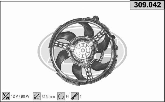 AHE 309.042 - Ventola, Raffreddamento motore autozon.pro