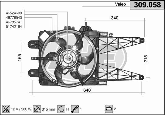 AHE 309.058 - Ventola, Raffreddamento motore autozon.pro