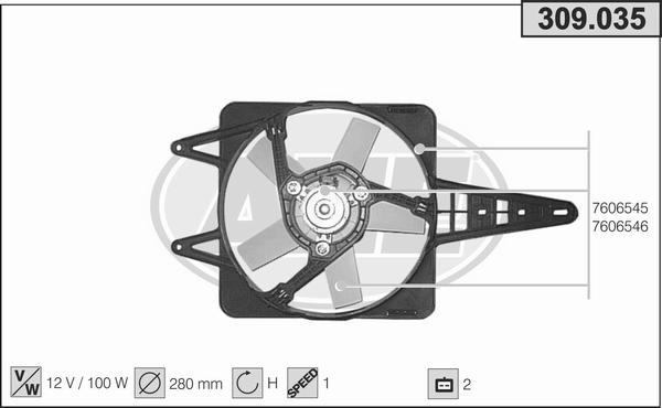 AHE 309.035 - Ventola, Raffreddamento motore autozon.pro