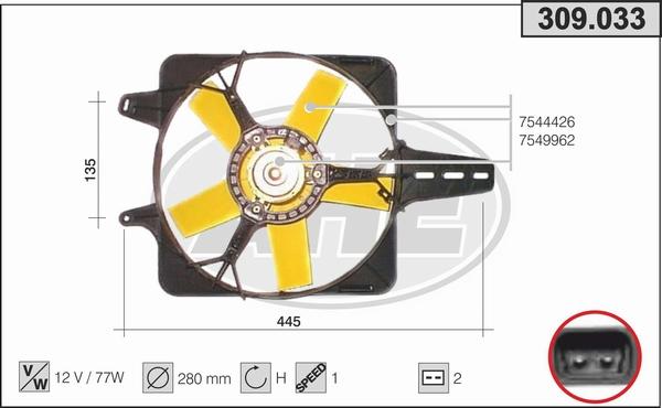 AHE 309.033 - Ventola, Raffreddamento motore autozon.pro