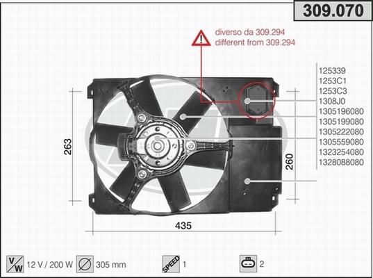 AHE 309.070 - Ventola, Raffreddamento motore autozon.pro