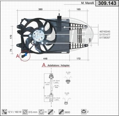 AHE 309.143 - Ventola, Raffreddamento motore autozon.pro