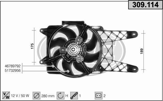 AHE 309.114 - Ventola, Raffreddamento motore autozon.pro