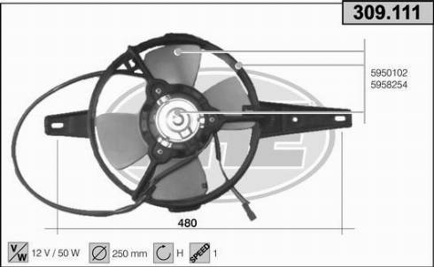 AHE 309.111 - Ventola, Raffreddamento motore autozon.pro