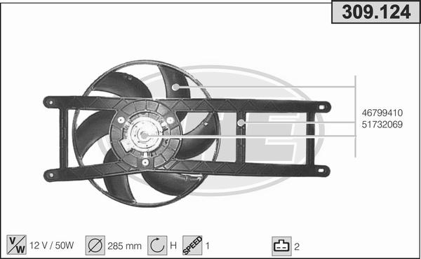 AHE 309.124 - Ventola, Raffreddamento motore autozon.pro