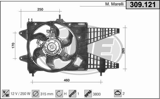 AHE 309.121 - Ventola, Raffreddamento motore autozon.pro