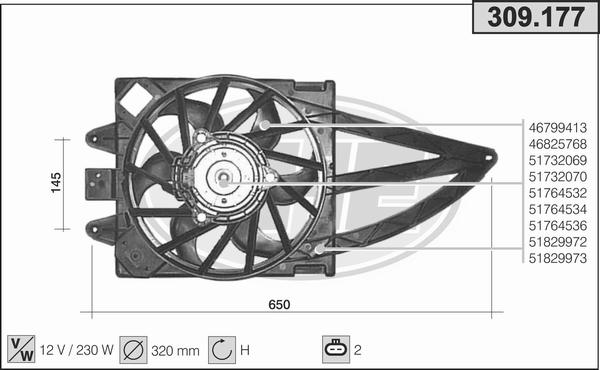 AHE 309.177 - Ventola, Raffreddamento motore autozon.pro