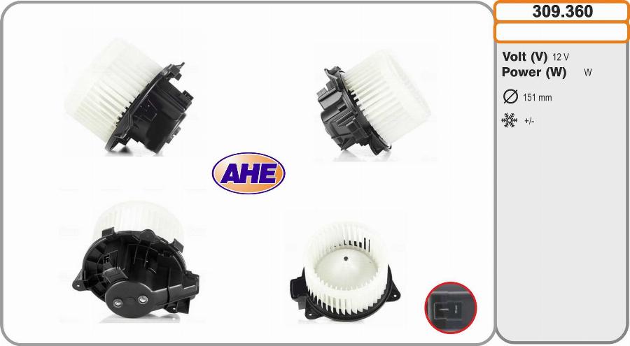 AHE 309.360 - Ventilatore abitacolo autozon.pro