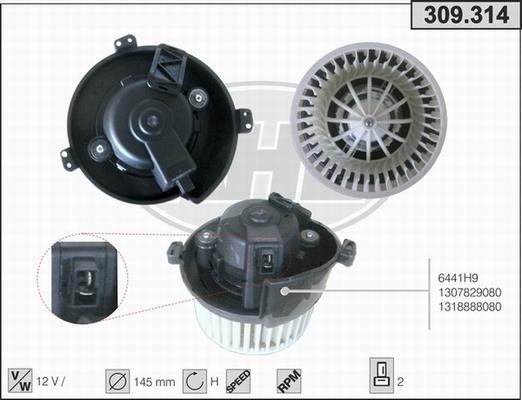 AHE 309.314 - Ventilatore abitacolo autozon.pro