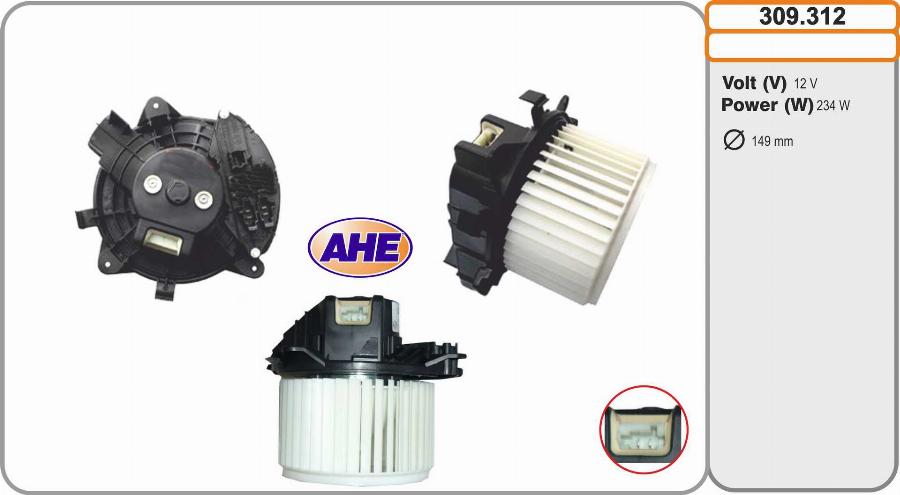 AHE 309.312 - Ventilatore abitacolo autozon.pro