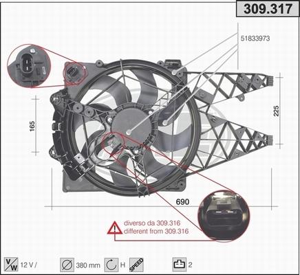 AHE 309.317 - Ventola, Raffreddamento motore autozon.pro