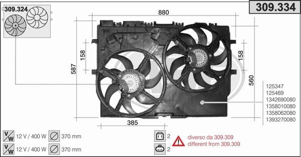 AHE 309.334 - Ventola, Raffreddamento motore autozon.pro