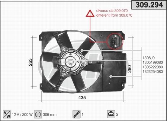 AHE 309.294 - Ventola, Raffreddamento motore autozon.pro