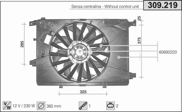 AHE 309.219 - Ventola, Raffreddamento motore autozon.pro