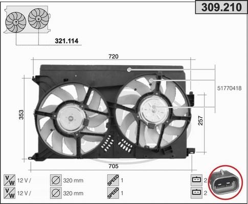 AHE 309.210 - Ventola, Raffreddamento motore autozon.pro