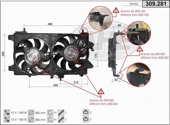 AHE 309.281 - Ventola, Raffreddamento motore autozon.pro