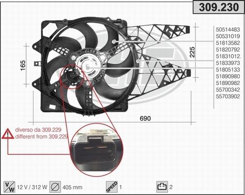 AHE 309.230 - Ventola, Raffreddamento motore autozon.pro