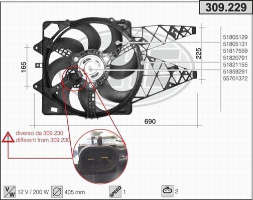 AHE 309.229 - Ventola, Raffreddamento motore autozon.pro