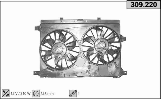 AHE 309.220 - Ventola, Raffreddamento motore autozon.pro