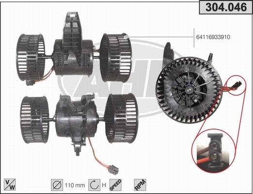 AHE 304.046 - Ventilatore abitacolo autozon.pro