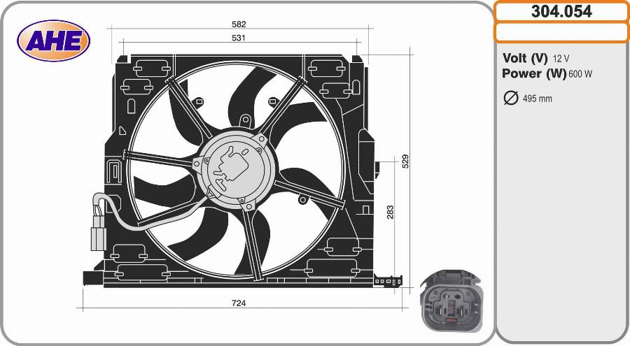 AHE 304.054 - Ventola, Raffreddamento motore autozon.pro