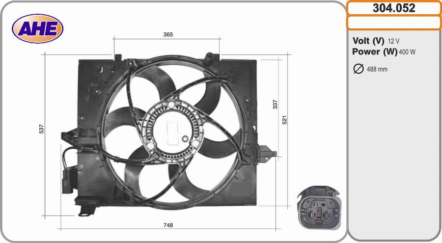 AHE 304.052 - Ventola, Raffreddamento motore autozon.pro