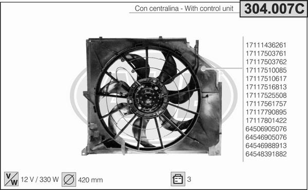 AHE 304.007C - Ventola, Raffreddamento motore autozon.pro