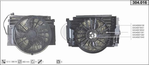 AHE 304.016 - Ventola, Raffreddamento motore autozon.pro