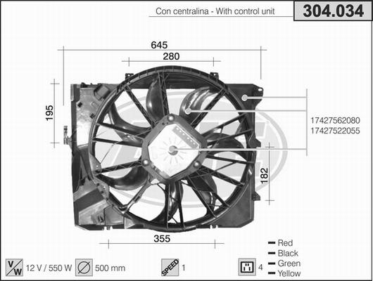 AHE 304.034 - Ventola, Raffreddamento motore autozon.pro