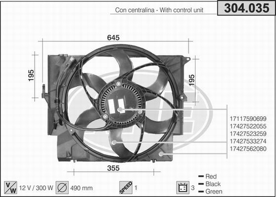 AHE 304.035 - Ventola, Raffreddamento motore autozon.pro