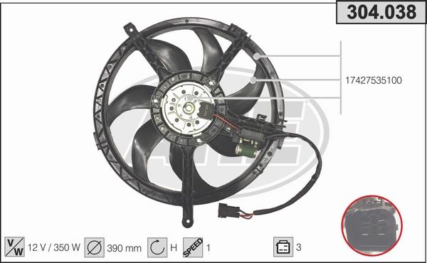 AHE 304.038 - Ventola, Raffreddamento motore autozon.pro