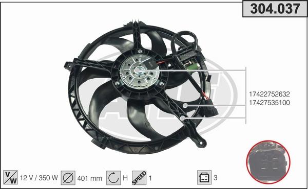 AHE 304.037 - Ventola, Raffreddamento motore autozon.pro