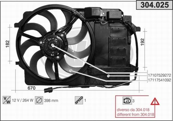 AHE 304.025 - Ventola, Raffreddamento motore autozon.pro