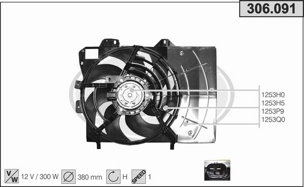 AHE 306.091 - Ventola, Raffreddamento motore autozon.pro