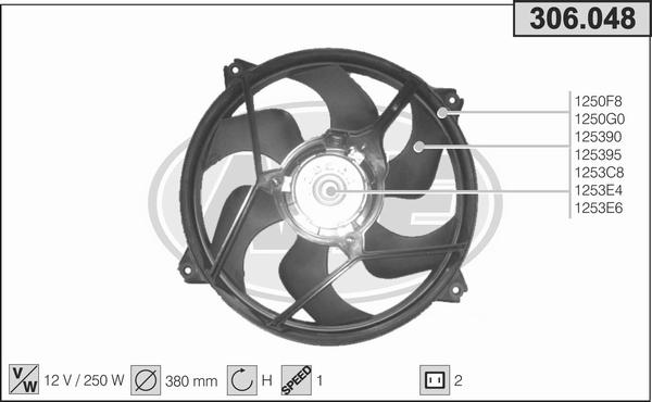 AHE 306.048 - Ventola, Raffreddamento motore autozon.pro