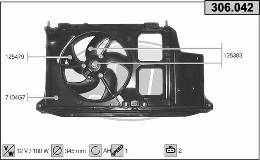 AHE 306.042 - Ventola, Raffreddamento motore autozon.pro