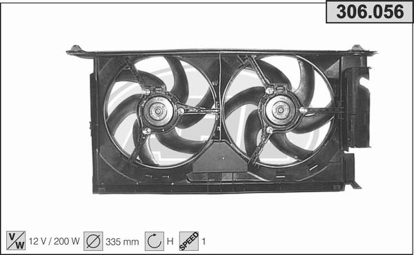 AHE 306.056 - Ventola, Raffreddamento motore autozon.pro