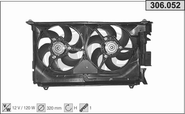 AHE 306.052 - Ventola, Raffreddamento motore autozon.pro