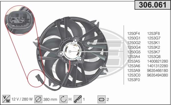 AHE 306.061 - Ventola, Raffreddamento motore autozon.pro