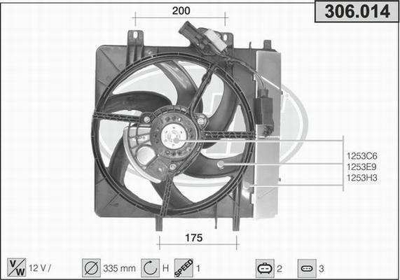 AHE 306.014 - Ventola, Raffreddamento motore autozon.pro