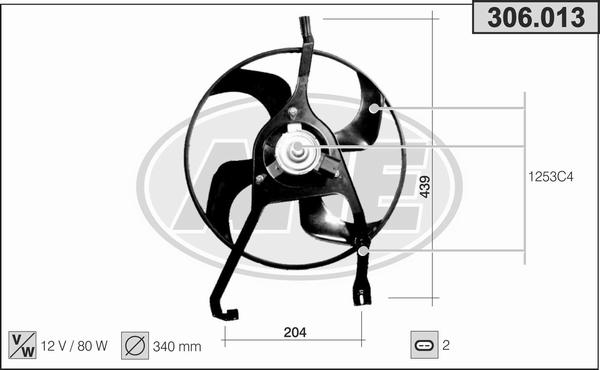 AHE 306.013 - Ventola, Raffreddamento motore autozon.pro