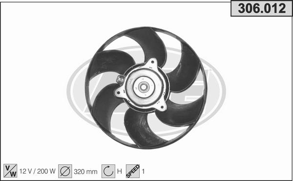 AHE 306.012 - Ventola, Raffreddamento motore autozon.pro