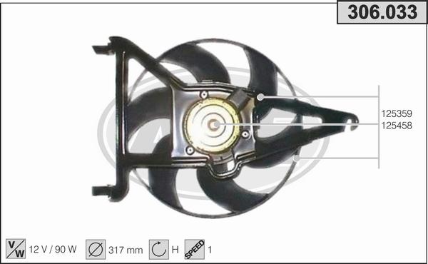 AHE 306.033 - Ventola, Raffreddamento motore autozon.pro